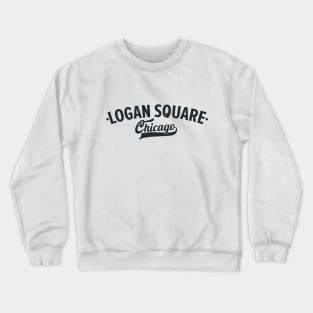 Logan Square Chicago Minimal Logo Design - Chicago Neighborhood Series Crewneck Sweatshirt